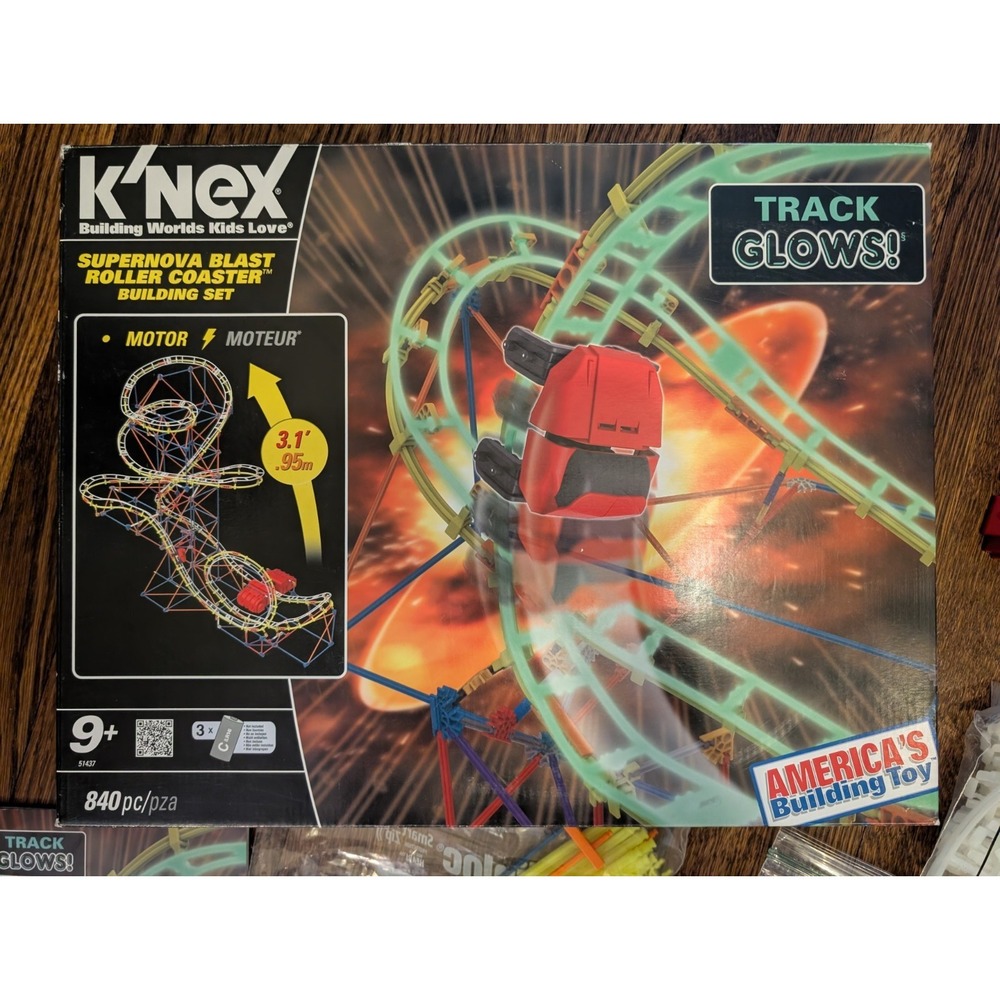 Vintage K'Nex‎ Supernova Blast Roller Coaster Glows In Dark Rare